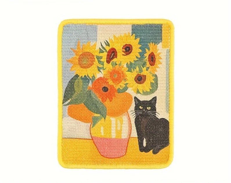 tapis griffoir chat tournesol