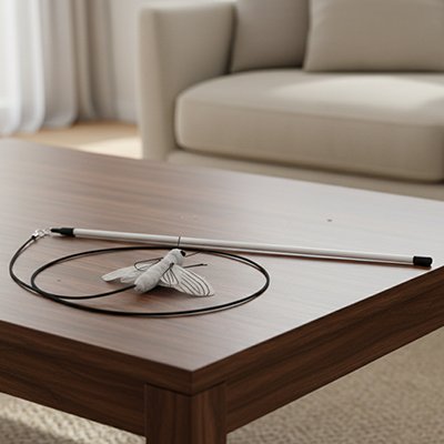jouet chat canjoy sur table