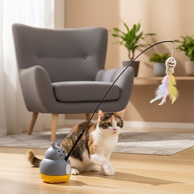 jouet chat interactif fauteuil
