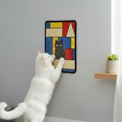 tapis griffoir chat blanc