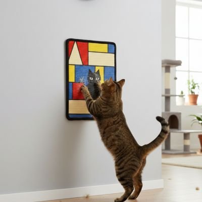 tapis griffoir chat brun