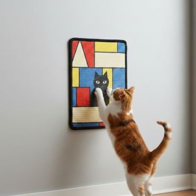 tapis griffoir chat geometrique