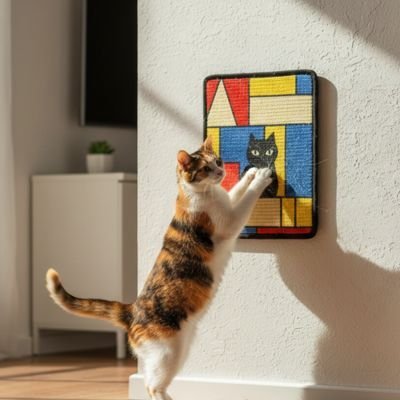 tapis griffoir chat mur